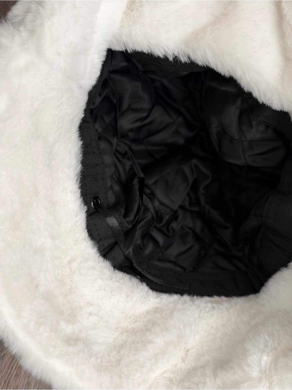 Prada Black Faux Shearling Sherpa Bucket Hat Winter - Picture 3 of 6